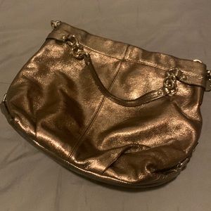 Metallic bronze Coach purse